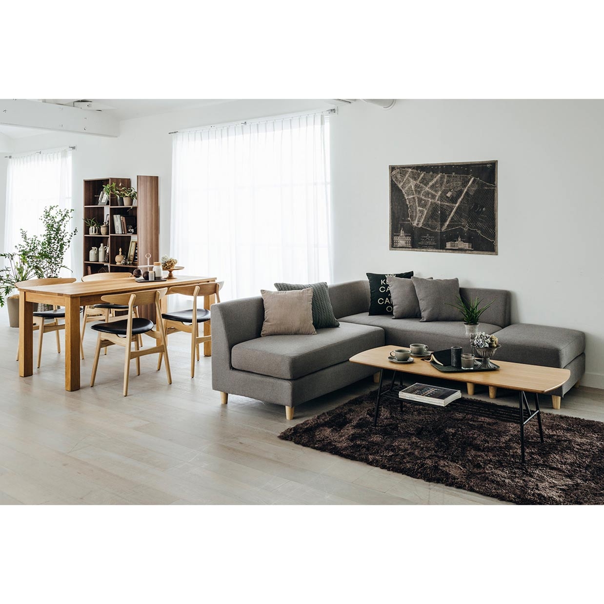 ソファ8041 送料 開梱設置無料 ライトグレー 通販 インテリア 家具のノーチェ Noceノーチェ 家具 インテリア通販