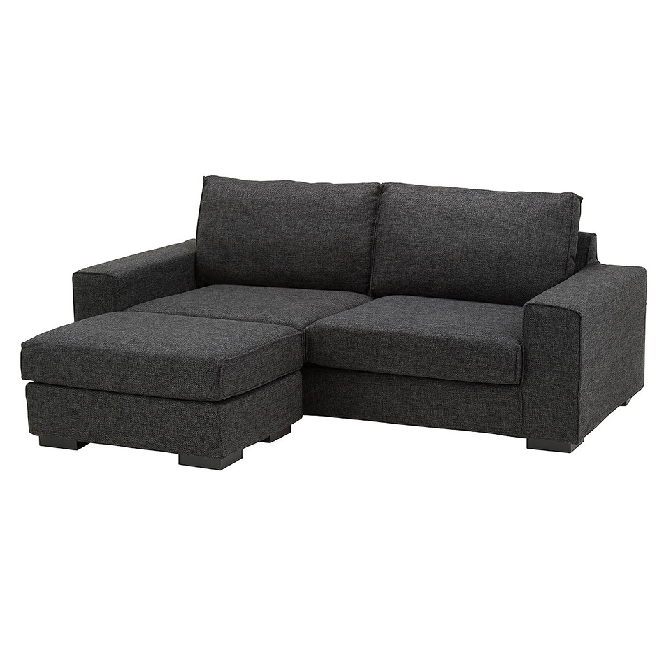 ソファTD9811A 3人掛けセット（オットマン付き）【送料・開梱設置無料】ダークグレー