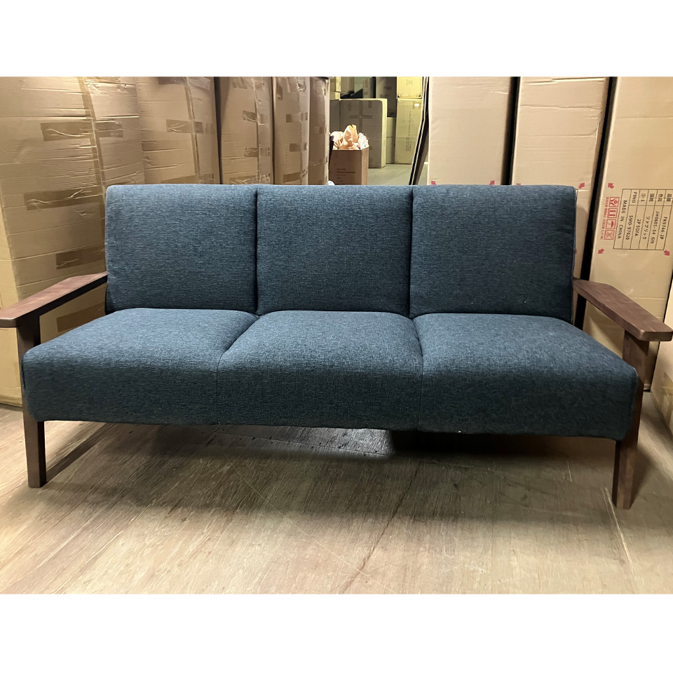 【アウトレット】ソファNC130A 3人掛け【送料無料】ブラック/ウォールナット