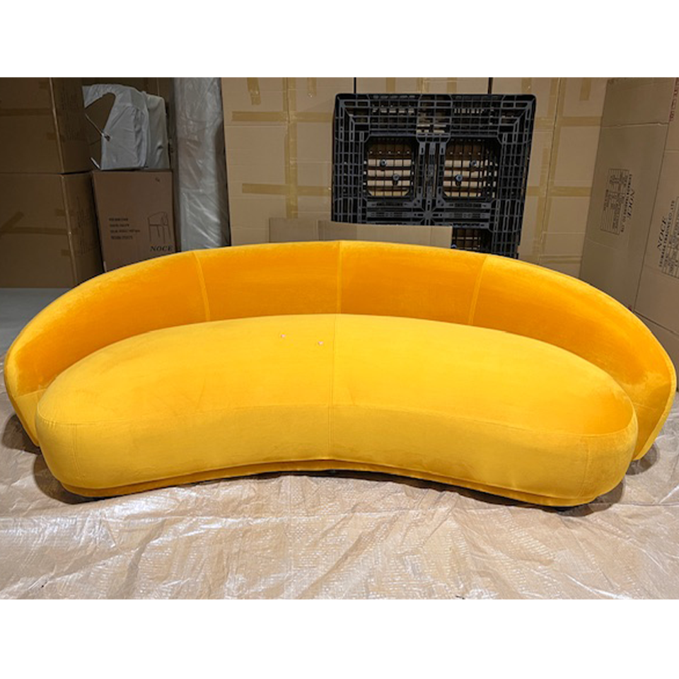 【アウトレット】ソファBEANS 3人掛け【送料・開梱設置無料】イエロー