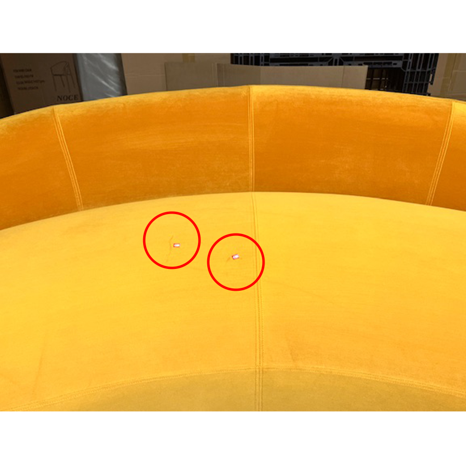 【アウトレット】ソファBEANS 3人掛け【送料・開梱設置無料】イエロー