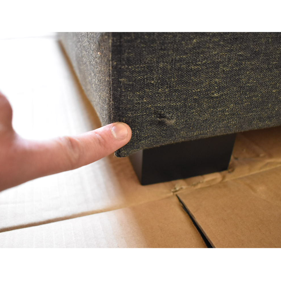 【アウトレット】ソファTD9810 2人掛けセット（オットマン付き）【送料・開梱設置無料】グレー