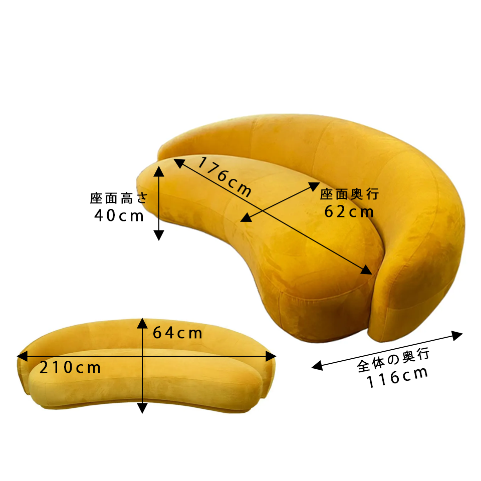 ソファBEANS 3人掛け【送料・開梱設置無料】グレー