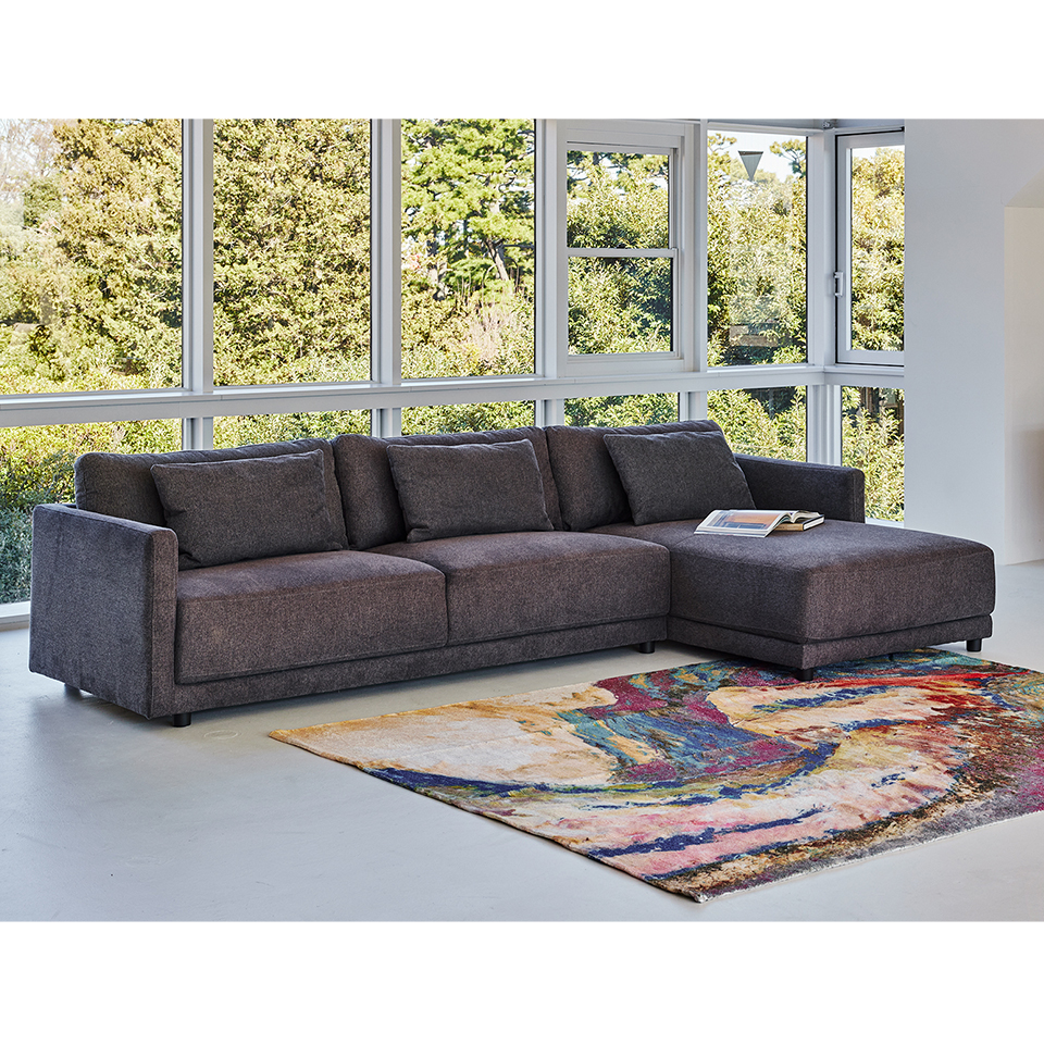 ソファV-235L【送料・開梱設置無料】グレー