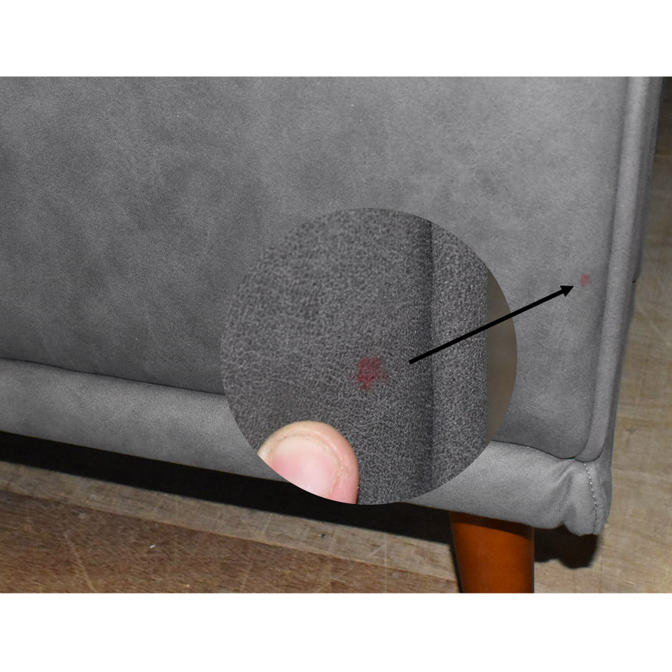 【アウトレット】カウチソファV-991【送料・開梱設置無料】グレー