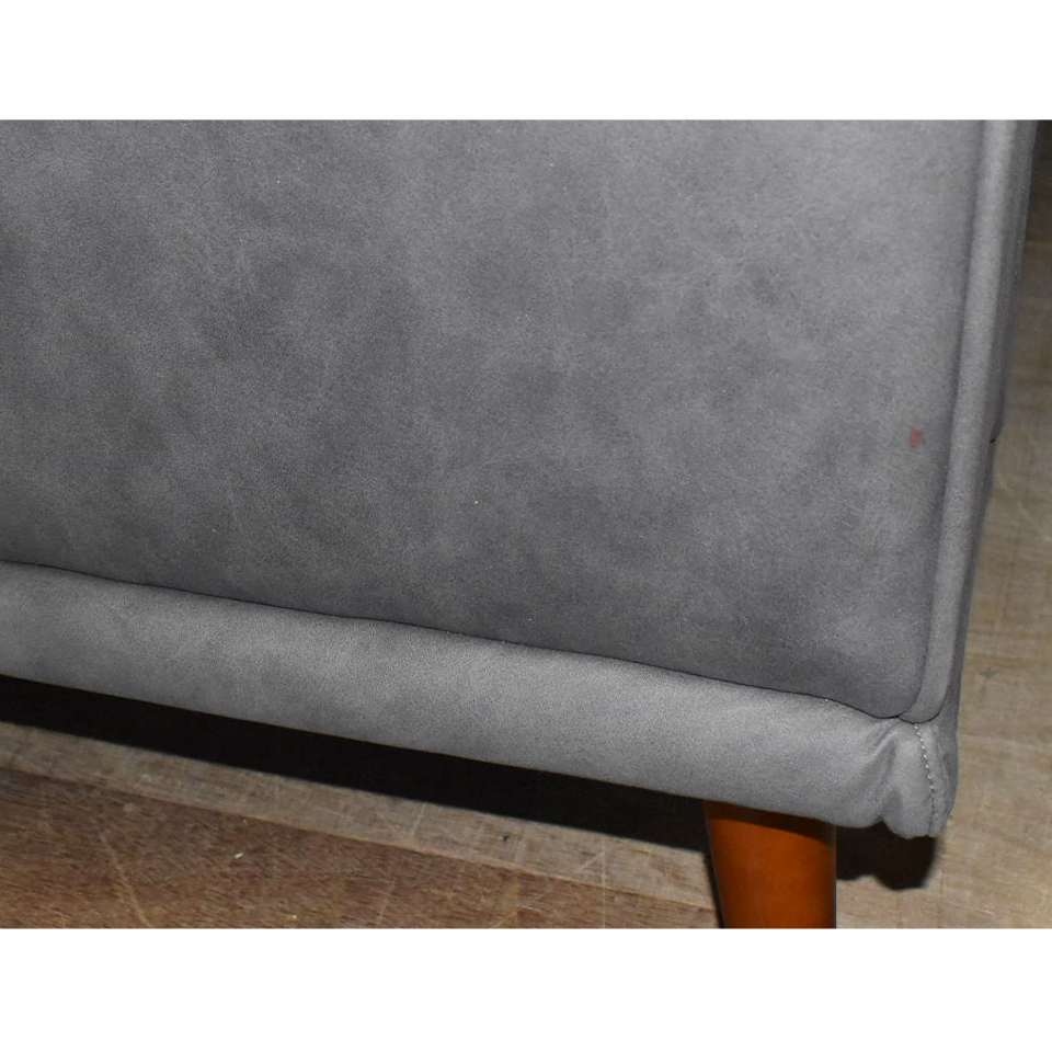 【アウトレット】カウチソファV-991【送料・開梱設置無料】グレー