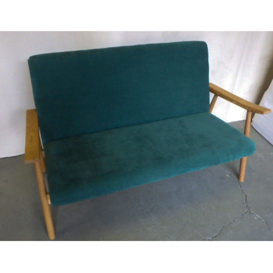 【アウトレット】ソファMKXGYJ01 2人掛け【送料・開梱設置無料】ピーコックグリーン