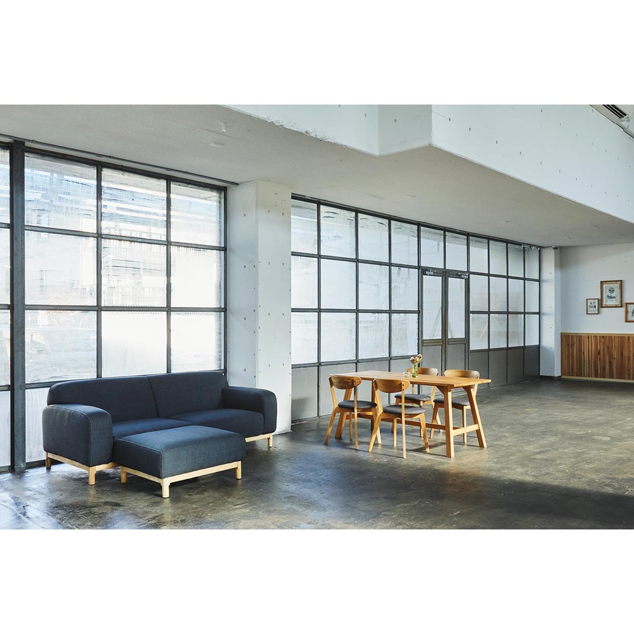 【ラスト1台】ソファCHARLOTTEセット（オットマン付き）【送料・開梱設置無料】ダークグレー