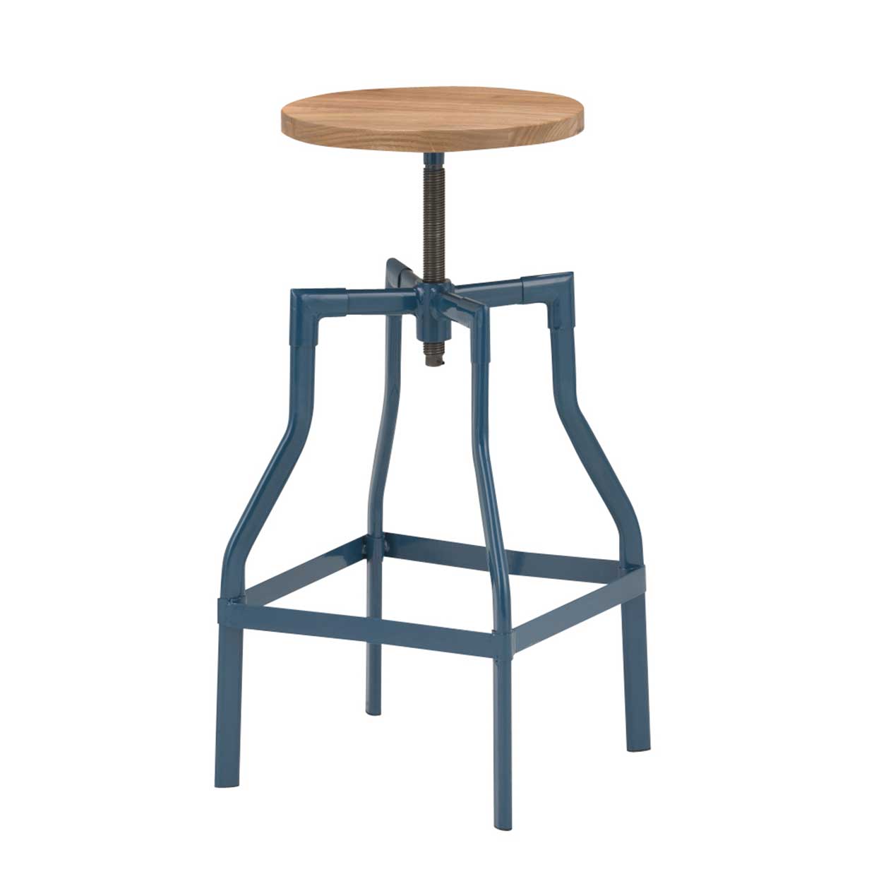 【アウトレット】スツールGZ4526-24M【送料無料】ブルー/ナチュラル