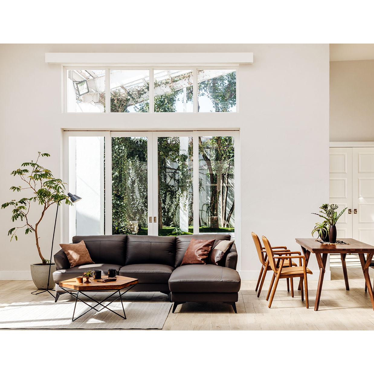 カウチソファ 本革 Zm775 送料 開梱設置無料 ダークブラウン 通販 インテリア 家具のノーチェ Noceノーチェ 家具 インテリア通販