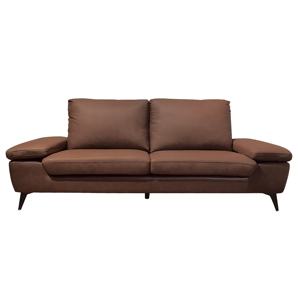 【アウトレット】ソファZM750【本革】3人掛け【送料・開梱設置無料】ブラウン