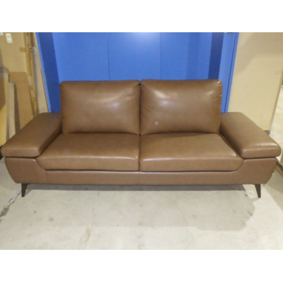 【アウトレット】ソファZM750【本革】3人掛け【送料・開梱設置無料】ブラウン