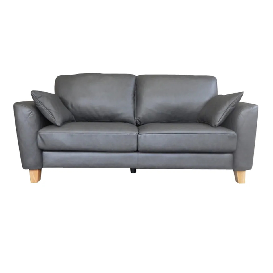 ソファ【本革】S8047【送料・開梱設置無料】ダークグレー