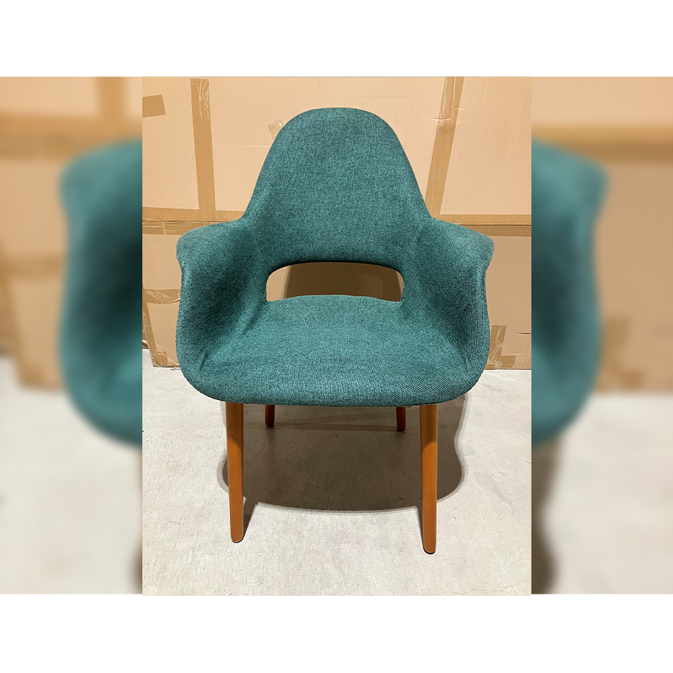 【アウトレット】チェアDC594V【送料無料】ウォールナット/ダークグリーン