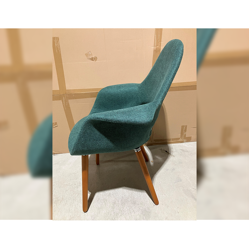 【アウトレット】チェアDC594V【送料無料】ウォールナット/ダークグリーン