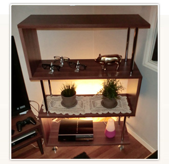 ウォールナットのラック