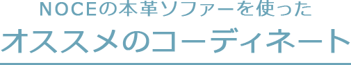 NOCEの本革ソファーを使った オススメのコーディネート
