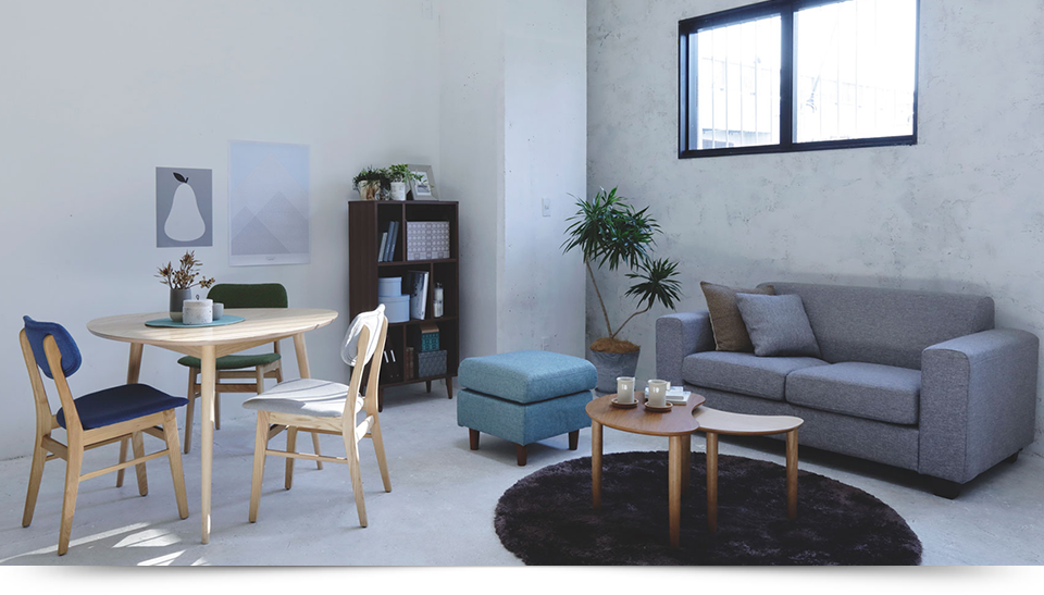 一人暮らしでも実現できるコンパクトなナチュラルの空間