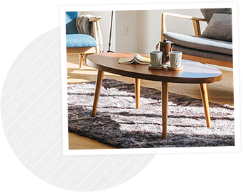 ナチュラルインテリアのためのローテーブル