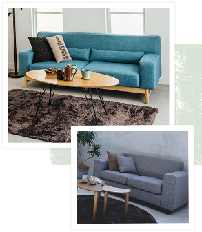 ナチュラルインテリアのためのソファー